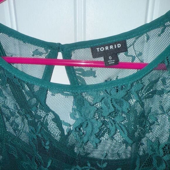 Torrid Lace Top with Attached Cami - Picture 3 of 3